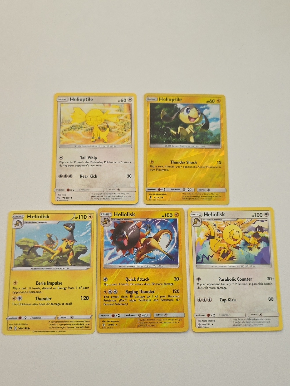 Pokemon Helioptile And Heliolisk Trading Cards